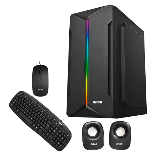 CASE ALTEK T100 TECLADO +MOUSE+PARLANTES