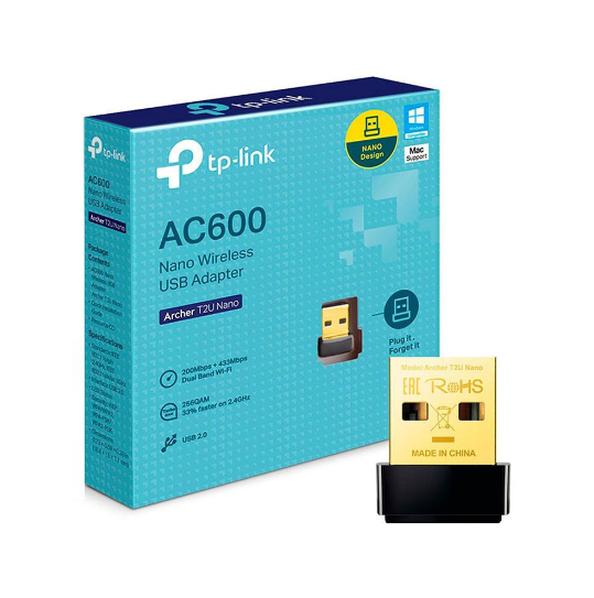 TARJETA DE RED WIRRELES USB  TP-LINK T2U AC600 Nano