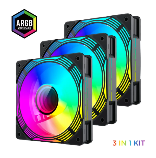 VENTILADOR  GAMEMAX KIT RA300 NEGRO